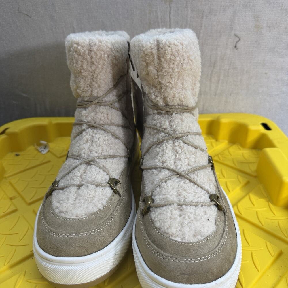 Women's Waterproof Mid Calf Boots Faux Fur Lined Zipper Warm Winter Snow Boots